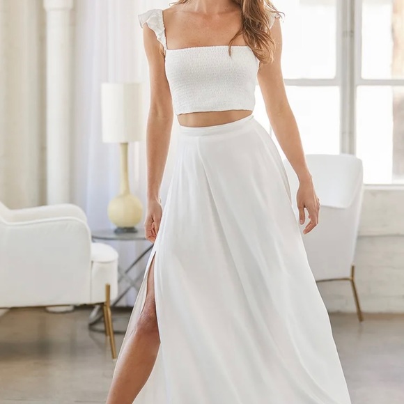 Lulu's Dresses & Skirts - Lulus two piece white dress